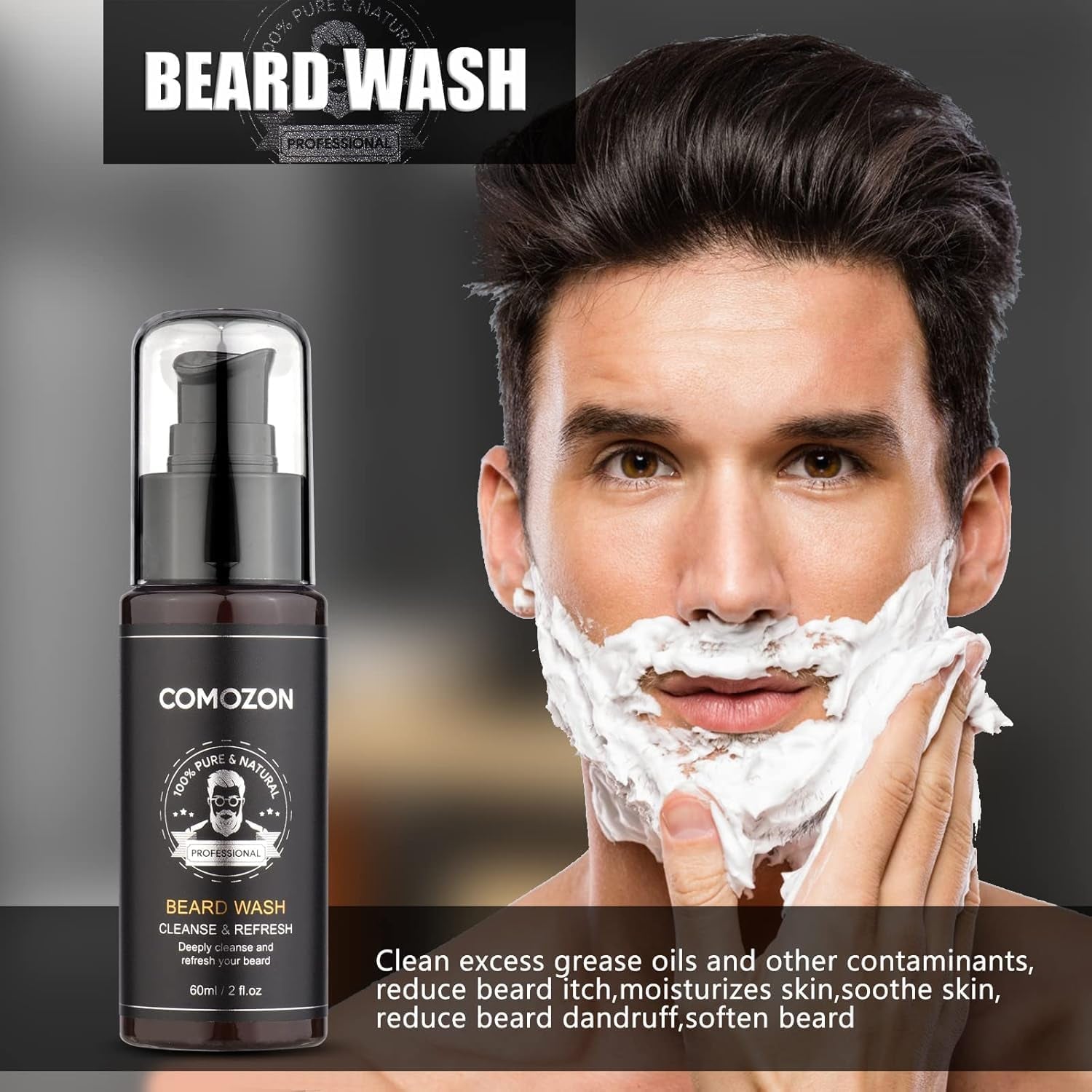 Kit De Soin Barbe Homme Kit Barbe Homme Complet De Soin Barbe Homme Barbe Contenir Shampoing Barbe, Huile Barbe,Crèmes De Barbe, Peigne Barbe,Brosse À Barbe,Ciseaux Barbe Cadeaux Pour Homme