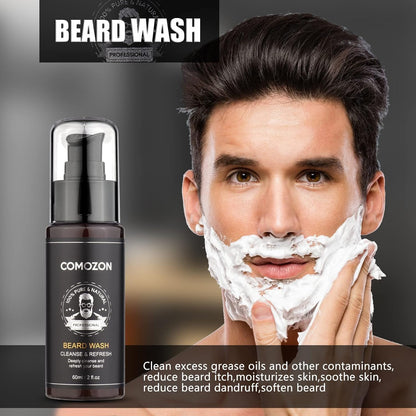 Kit De Soin Barbe Homme Kit Barbe Homme Complet De Soin Barbe Homme Barbe Contenir Shampoing Barbe, Huile Barbe,Crèmes De Barbe, Peigne Barbe,Brosse À Barbe,Ciseaux Barbe Cadeaux Pour Homme