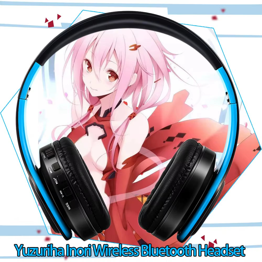 Anime Guilty Crown Yuzuriha Inori Cosplay Props Folding Wireless Headphone Bluetooth Stereo Foldable Headset Adjustable Earphone